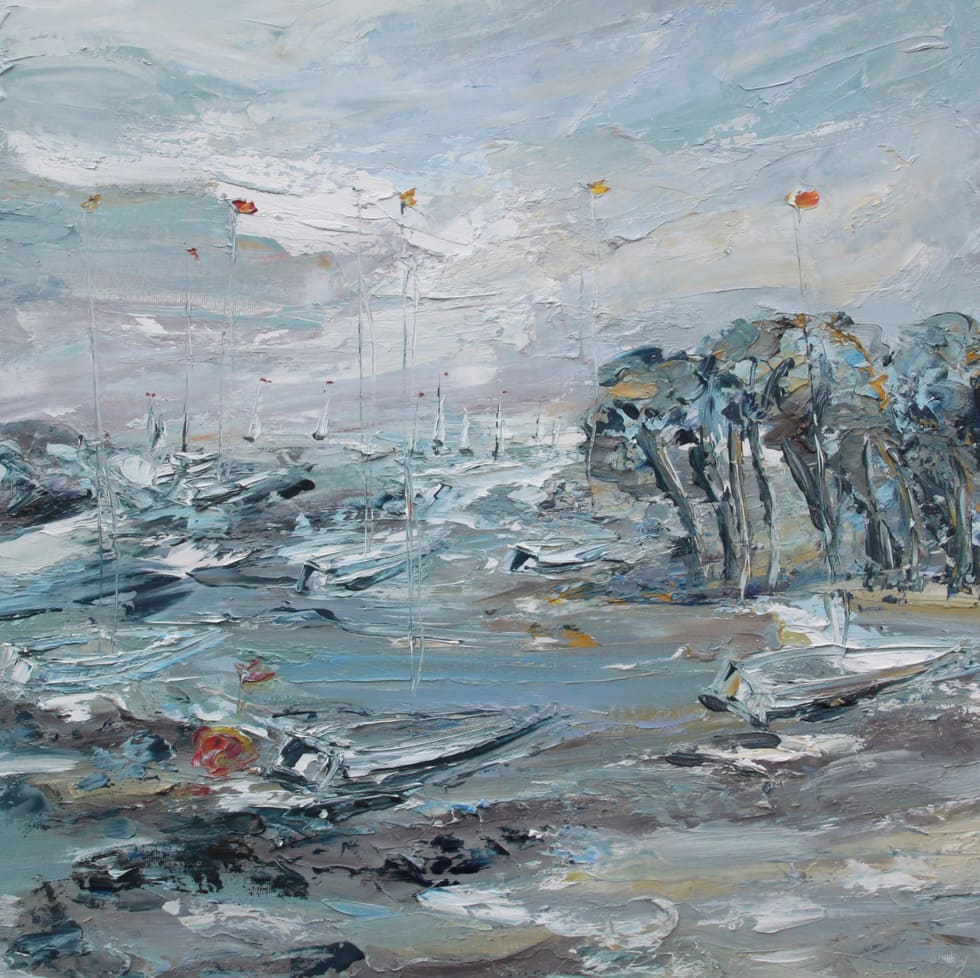 Mer Bretagne Jolie Grisaille 70 70 Cm