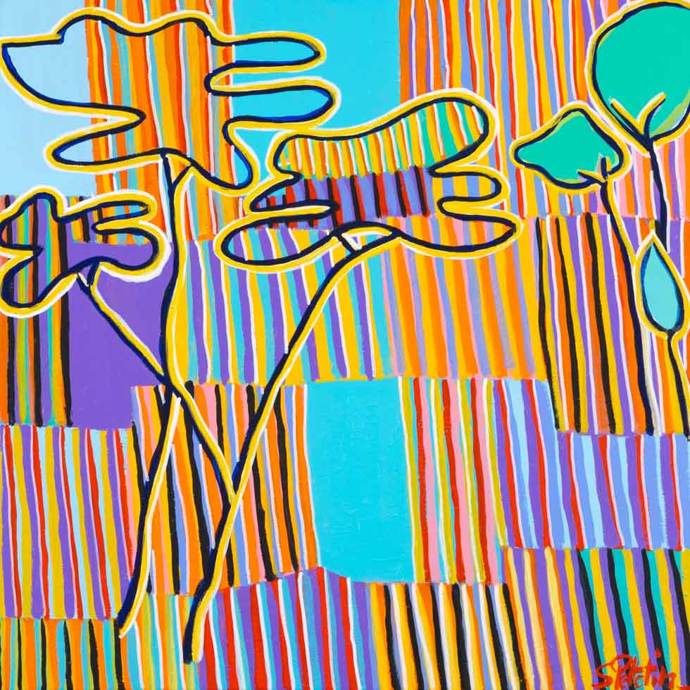Art Moderne Mixtes Rayures Pour Les Pins 70 Par 70 Cm Site Internet